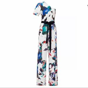 Sachin & Babi White One-Shoulder Floral Jumpsuit 8